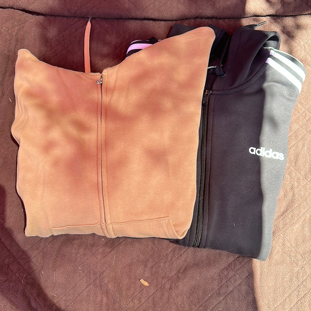 2 zipup hoodies